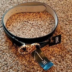 I.N.C. INTERNATIONAL CONCEPTS Women's Embellished Double Circle Leather …